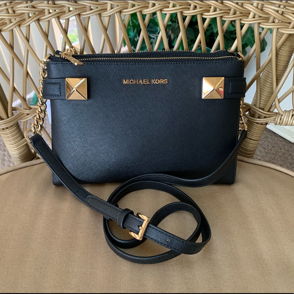 NWT Michael Kors Karla Crossbody Bag in Black